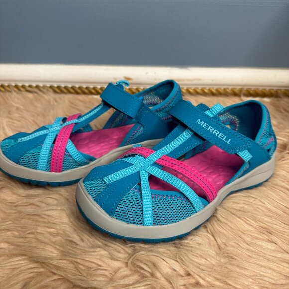 NIB MERRELL Dragonfly Girls Waterproof Sandals - YOUTH 2 - Picture 8 of 9